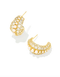Kendra Scott Krista Gold Hoop Earrings White Mix