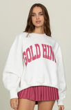 Gold Hinge White Raspberry GH Wide Arm Sweatshirt