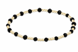 E Newton Gold Sincerity 3mm Faceted Onyx