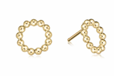 E Newton Gold Studs - Beaded Halo
