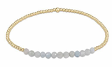 E Newton Gold Bliss 2mm Bead Bracelet Amazonite