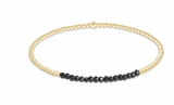 E Newton Gold Bliss 2mm Faceted Onyx