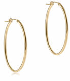 E Newton Oval Gold 2" Hoop Smooth