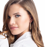 E Newton Oval Gold 2" Hoop Smooth