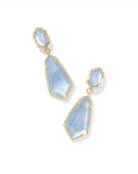Kendra Scott Hallie Gold Convertible Drop Earrings Sky Blue Mother of Pearl