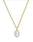 Kendra Scott Hallie Gold Short Pendant Necklace Opalite Illusion