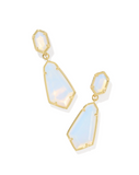 Kendra Scott Two Hallie Gold Convertible Drop Earrings Opalite Illusion