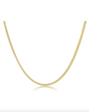 E Newton Gold Herringbone Choker 15"