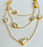 Easton Elle Triple Freshwater Pearl Necklace