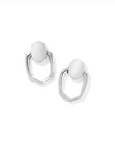 Kendra Scott Kaia Open Frame Earrings Silver
