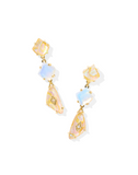 Kendra Scott Bianca Gold Iridescent White Mix Linear Earrings