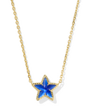 Kendra Scott Cassidy Gold Cobalt Illusion Short Pendant Necklace