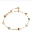 Kendra Scott Sierra Star Gold Crystal Delicate Chain Bracelet