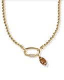 Kendra Scott Football Gold Metal Strand Necklace