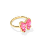 Kendra Scott Haley Gold Bow Band Ring Rose Violet Ivory Mother of Pearl (4 sizes)