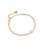 Kendra Scott Emilie Gold Tennis Bracelet Ivory Mother of Pearl