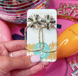 Taylor Shaye Sunburst Hoops Rectangle Black Ombre