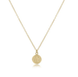 E Newton 16" Gold Necklace Be You Small Disc