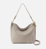 HOBO Pier Shoulder Bag / Crossbody Pebbled Leather Taupe