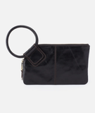 HOBO Sable Wristlet Polished Leather Black