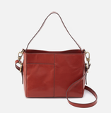 HOBO Render Small Crossbody Polished Leather Brick