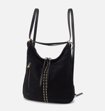 HOBO Merrin Convertible Backpack / Shoulder Bag Suede Black