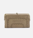 HOBO Lauren Clutch-Wallet Metallic Leather Burnished Sage