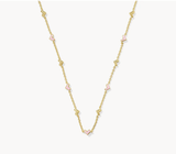 Kendra Scott Haven Gold Strand Necklace Pink Enamel