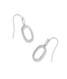Kendra Scott Lee Ridge Open Frame Earring Rhodium Metal