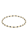 E Newton Gemstone Gold Sincerity Pattern 2MM Bead Bracelet, Faceted Hematite