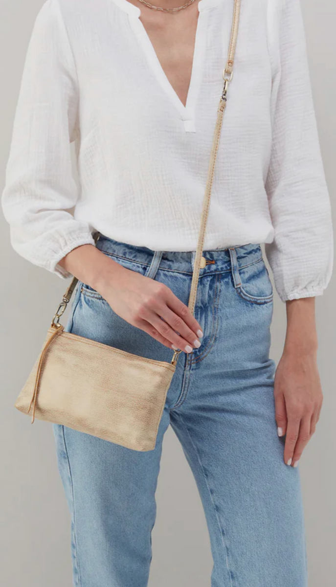 HOBO Darcy Leather Crossbody Bag - Convertible Wristlet & Shoulder Bag For Women, 100% Leather, Natural Color - View #11