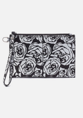 HOBO Vida Small Pouch Silver Rose print
