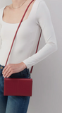 HOBO Essential Wallet Crossbody Cranberry