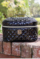 Hampton Train Case Black Patent