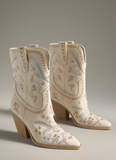 Dolce Vita Jessy Floral Boot Cream
