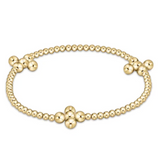 E Newton Extends Signature Cross Gold Pattern 2.5mm Bracelet