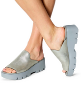 Naked Feet Silver Drift Platform Sandal