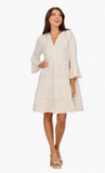 Mud Pie Selena Jacquard Dress White