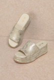 Harbor Platform Sandal Light Gold