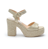 Jana Espadrille Sandal Heel Gold