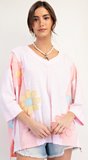 Full Bloom Applique' Top Pink