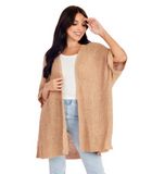 Mud Pie Brynn Cardigan Tan One Size