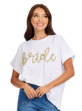 Mud Pie BRIDE Top White One Size