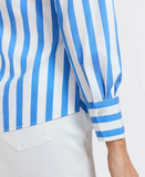 Foxcroft Mary Springtime Stripe Long Sleeve Shirt