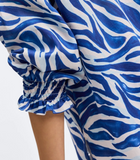 Foxcroft Alexis Tonal Zebra Popover Shirt