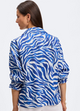 Foxcroft Alexis Tonal Zebra Popover Shirt