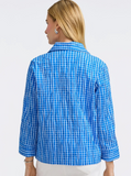 Foxcroft Sammy Crinkle Shirt Jacket Blue