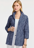 Foxcroft Carolina Crinkle Shirt Jacket Navy