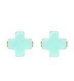 E Newton Signature Cross Stud Mint
