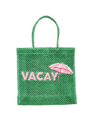 Mud Pie Woven Word Tote Various